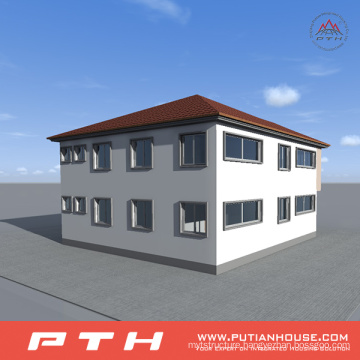 China Prefabricated Light Steel Village House as Modular Office Building